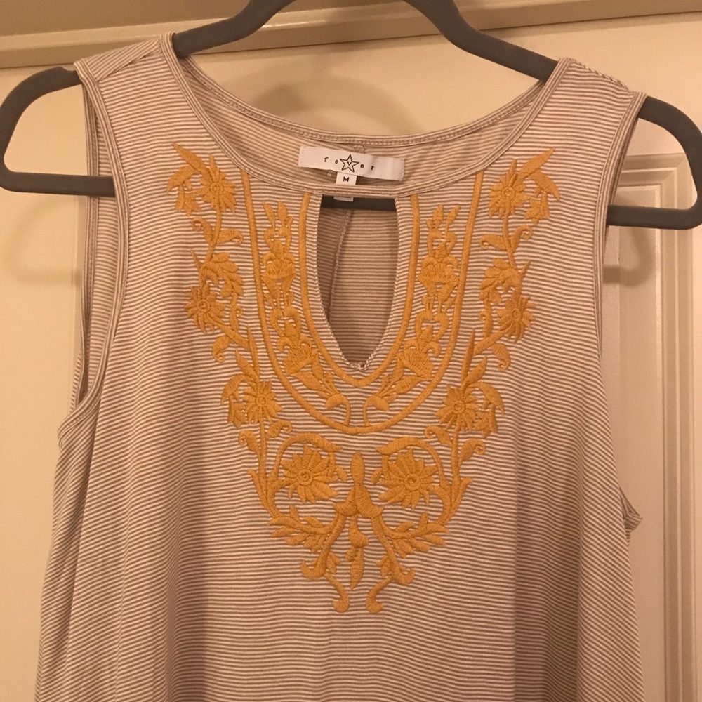 Gold & Cream Tank Top - Medium